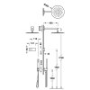 Tres SHOWER TECHNOLOGY ZESTAW ELEKTRONICZNEJ BATERII TERMOSTATYCZNEJ PODTYNKOWEJ 2-DROŻNEJ SHOWER TECHNOLOGY BLUE EDITION PRYSZNICOWE-09286558